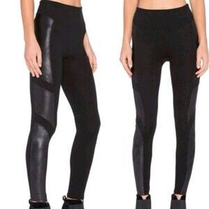 SPANX Moto Ponte High Waisted Legging in Very Black Size Medium M